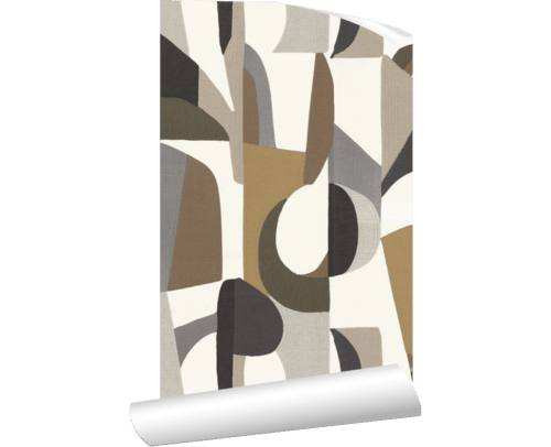 Casamance wallpaper - White and Chocolate blend