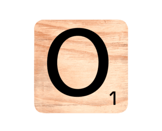 Wooden letter 'O'
