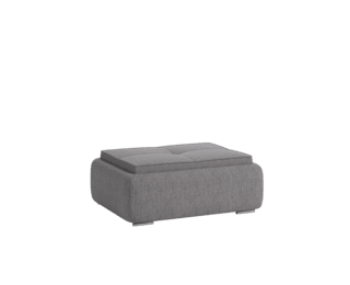 Domino rectangular pouffe with table