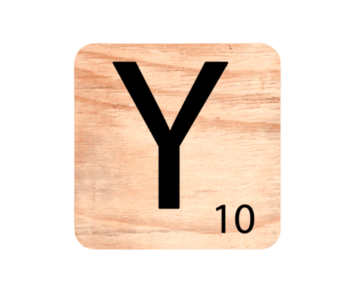Wooden letter 'Y'